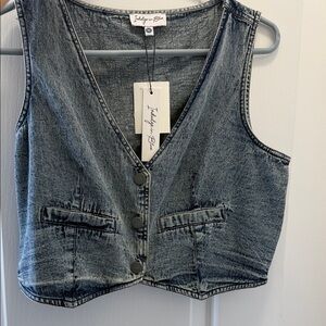 Blue Women's Denim Vest